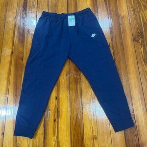 Nike Sportswear Club Fleece Tapered Joggers Navy Men's XL BV2671-410 NWT